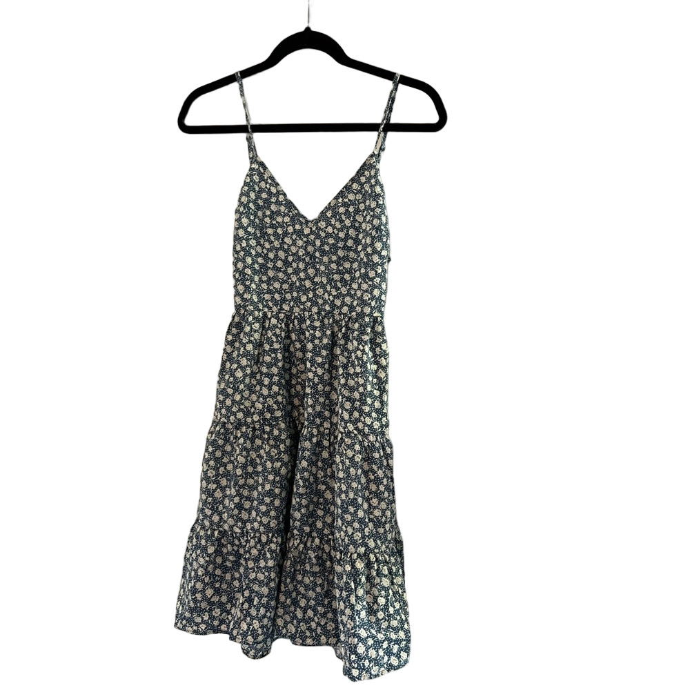 SHEIN Blue Floral Spaghetti Strap Dress